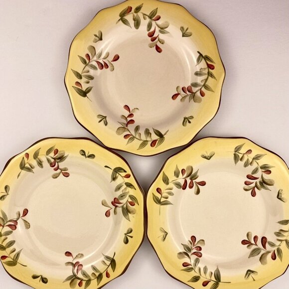 Better Homes & Gardens Tuscan Retreat 8.75 inch salad/side plates, set of 3 - Picture 1 of 7